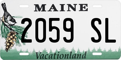 ME license plate 2059SL