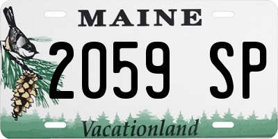 ME license plate 2059SP