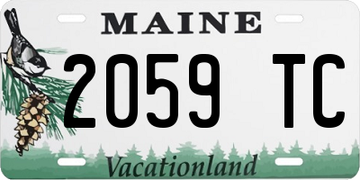 ME license plate 2059TC