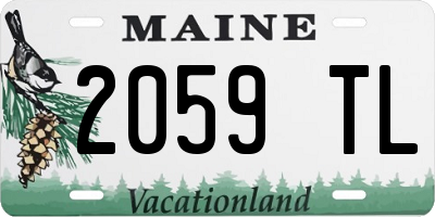 ME license plate 2059TL