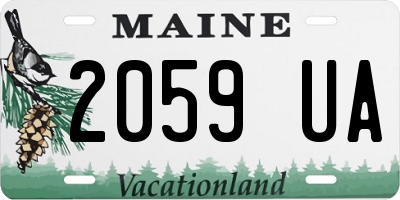ME license plate 2059UA