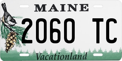 ME license plate 2060TC