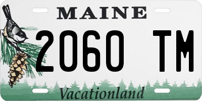 ME license plate 2060TM