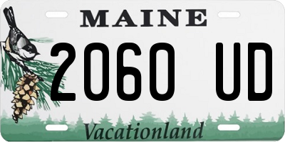 ME license plate 2060UD