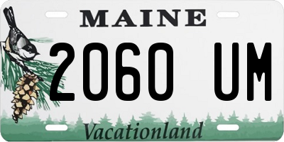 ME license plate 2060UM