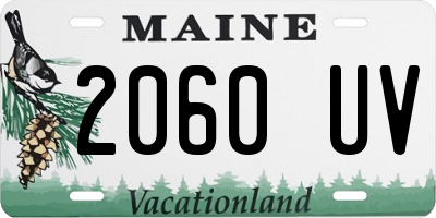 ME license plate 2060UV