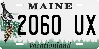 ME license plate 2060UX