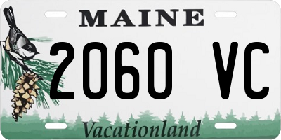 ME license plate 2060VC