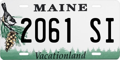 ME license plate 2061SI