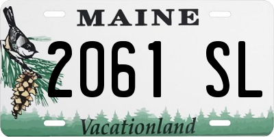 ME license plate 2061SL