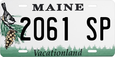 ME license plate 2061SP