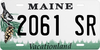 ME license plate 2061SR