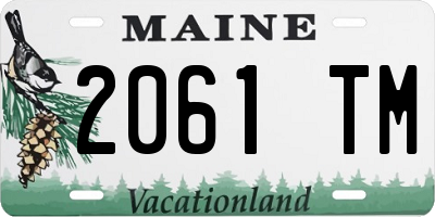 ME license plate 2061TM