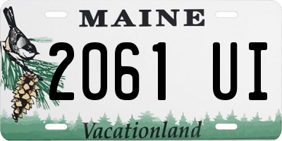 ME license plate 2061UI