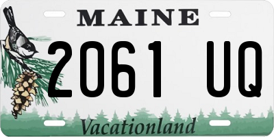 ME license plate 2061UQ