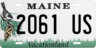 ME license plate 2061US