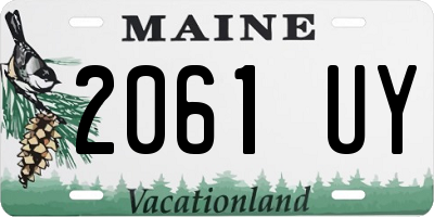 ME license plate 2061UY