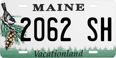 ME license plate 2062SH