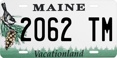 ME license plate 2062TM