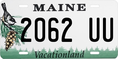 ME license plate 2062UU