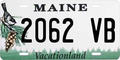 ME license plate 2062VB