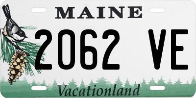 ME license plate 2062VE