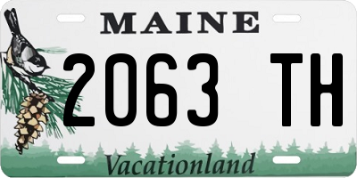 ME license plate 2063TH