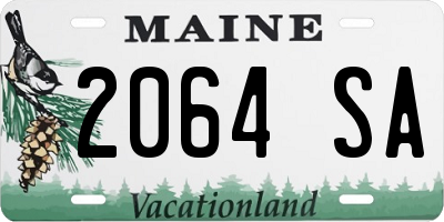 ME license plate 2064SA