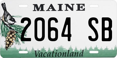 ME license plate 2064SB