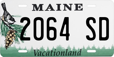 ME license plate 2064SD