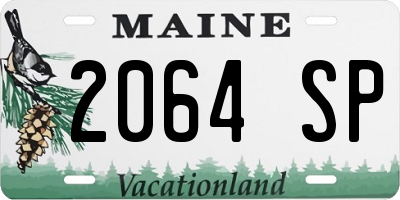 ME license plate 2064SP
