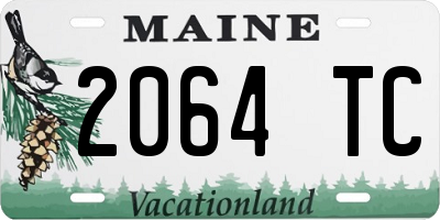ME license plate 2064TC