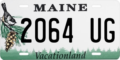 ME license plate 2064UG