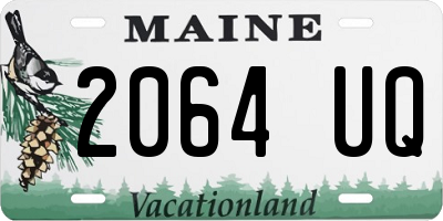 ME license plate 2064UQ