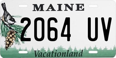 ME license plate 2064UV