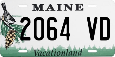 ME license plate 2064VD