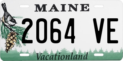 ME license plate 2064VE