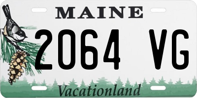 ME license plate 2064VG