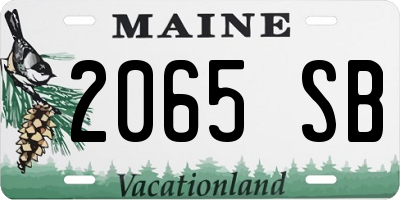 ME license plate 2065SB