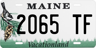 ME license plate 2065TF
