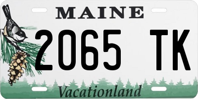 ME license plate 2065TK