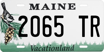ME license plate 2065TR