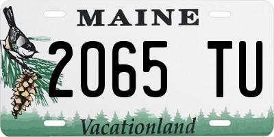 ME license plate 2065TU