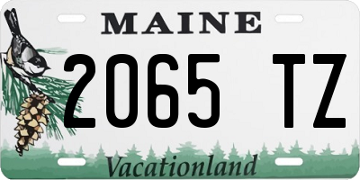 ME license plate 2065TZ
