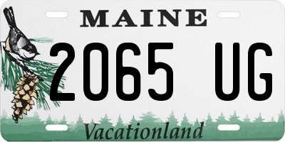 ME license plate 2065UG