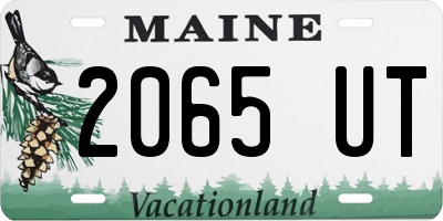 ME license plate 2065UT