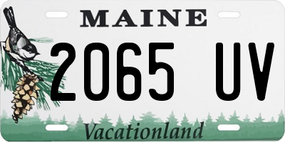 ME license plate 2065UV