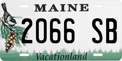 ME license plate 2066SB