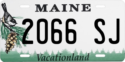 ME license plate 2066SJ