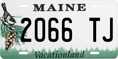 ME license plate 2066TJ